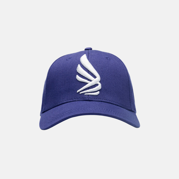 Large Eembroidered Wing Cotton-Twill Cap (NAVY)